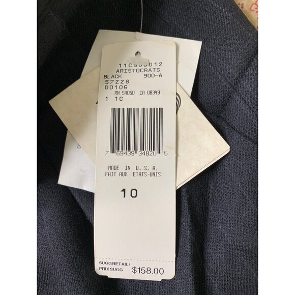 VTG Lauren Ralph Lauren Black Pinstripe Wool Trousers Womens Size 10 RN10216 - Picture 7 of 10